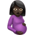 🤰🏿 pregnant woman: dark skin tone display on Apple